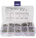 [237-XB-10] 300pcs Grub Screws Assorted Kit 304 Stainless Steel Headless Flat Point Inner Hexagon Socket Set Screws