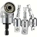 [308-XA-10] 4pcs/set, 105 Degree Angle Screwdriver Socket Holder Adapter 
