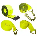 Polyester Heavy Duty Flat Bed 2" 3" 4" Winch Strap for Truck Cargo Lashing Load Strap