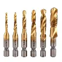 6pcs Titanium Drill Tap Combination Bit Set