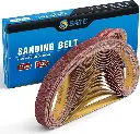 S SATC SANDING BELT PACK 36/40/60/80/120/150/180/240/320/400 Grits  ASSORTED GRITS Aluminum Oxide for Sander