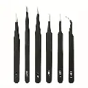 6-Piece ESD Precision Tweezers Set