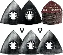 105 Pcs Triangular 3-1/8 Inch 80mm 60 80 100 120 240 Grits Multitool Sanding Pads Kits Include 100 Pcs Triangle Sandpaper and 5 Pcs Triangle Sanding Pads