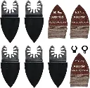 155 Pcs Finger Oscillating Multi Tool Sanding Pads Accessories Kits Include 150 Pcs Multitool Finger Sanding Paper and 5 Pcs Multi Tool Finger Sanding