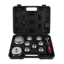 10-Pieces 3/8" Drive Metric Oil Filter Cap Wrench Removal Tool Kit for Toyota VW BMW Mercedes 