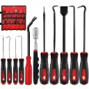 11Pcs Carbon Steel Precision Pick & Hook Set with Scraper and Magnetic Telescoping Tool Kit for Remove Automotive Electronics Maintenance Hoses Gasket Hand Pick Up Tools