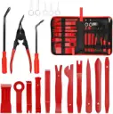 19Pcs Trim Removal Tool Set Panel Fastener Clips Removal Automotive Plastic Upholstery Pliers Removal Install Removal Car Tool with Storage Bag for Trim Panel Audio Clip Pliers Terminal 