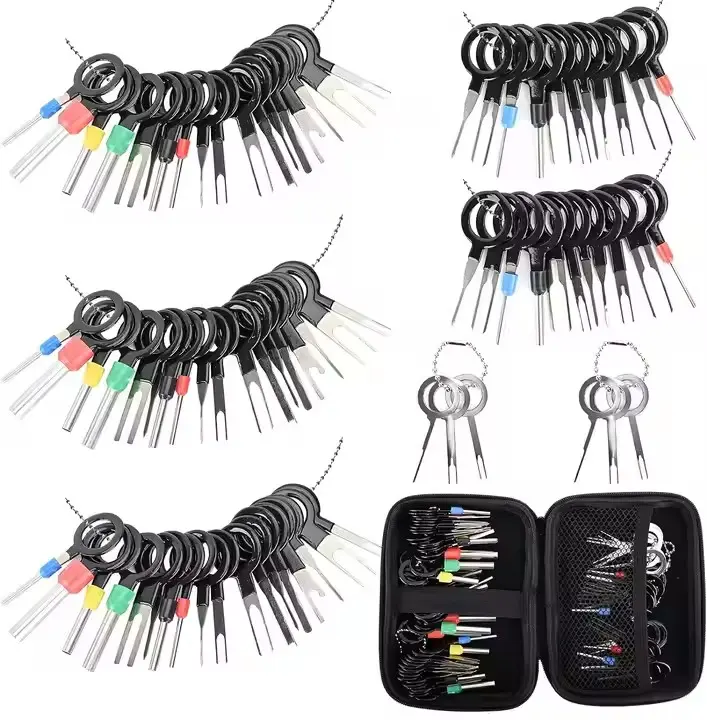 Terminal Removal Tool Kit 82 Pcs Depinning Tool Electrical Connector Pin Removal Extractor Kit Terminal Release Tool Set for Automotive Car