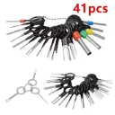 41 PCS Terminal Removal Tool Kit, Depinning Tool Electrical Pin Removal Tool, Pin Extractor Removal Tool Kit, Electrical Wire Connector Pin Release Terminal Ejector Kit for Automotive, Home Appliance