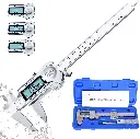Digital Caliper, Calipers 6 Inch Measuring Tool with Stainless Steel, IP54 Splash Proof Protection Design, Easy Switch from Inch Metric Fraction, Large LCD Screen (150mm)