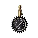 Car Analog Tire Pressure Gauge Golden 100PSI Tyre Pressure Meter with Swivel Air Chuck Glow in the Dark