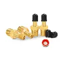 1/8" NPT Tank Valve, Anti-Corrosion Brass Schrader Valve with 1/8" Male NPT,Using with Air Compressor Tanks(Pack of 4)