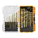 Titanium Nitride Coated Drill Bit Set, Pilot Point, 21-Piece