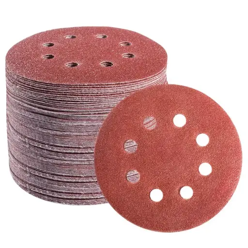 20/50pcs/bag 5" 8-Hole Hook & Loop Sanding Discs for Random Orbital Sander
