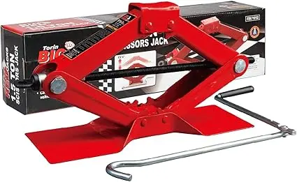 [275-AJ-50] BIG RED T10152 Torin Steel Scissor Lift Jack Car Kit, 1.5 Ton (3,000 lb) Capacity, Red