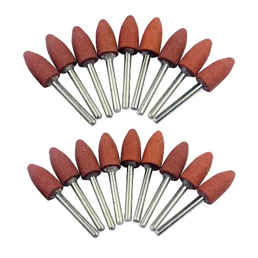 [140-BM-10] 18Pcs Bullet Shape Abrasive Mounted Stone Grinding Tool for Dremel Rotary Tools