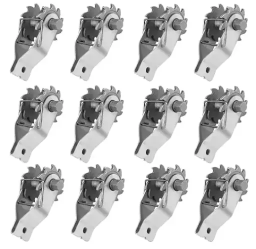 [593-JD-10] Electric Fence Wire Strainer, 12PCS/SET, Heavy Duty Inline Wire Tensioner, Wire Ratchet Tensioner for Electric Fence, Farm Fence