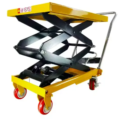Lift Trolley Hand Hydraulic Scissor Lift Table Double Scissor Lifter Mechanism Lift Table Price Hydraulic Pallet Trolley