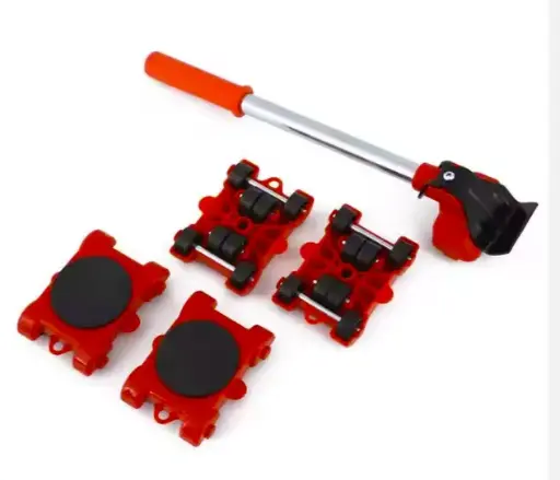 [593-RA] Heavy Duty Furniture Lifter Jack Tool kit Easily Lift Furniture and Appliance for Inserting Furniture Sliders, Pads, Mover Dolly Rollers, Appliance Movers with Wheels, Moving Dollies Coasters
