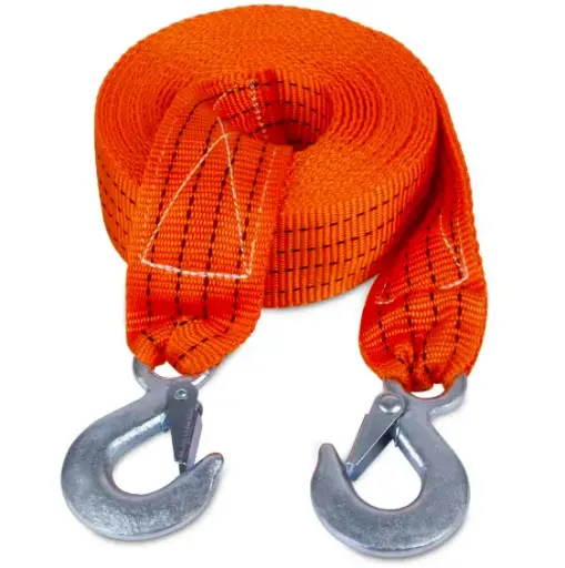 Nylon Tow Strap with Hooks 2”x20’ Car Vehicle Heavy Duty Recovery Rope 20,000 lbs Capacity Tow Rope for Car Truck Jeep ATV SUV