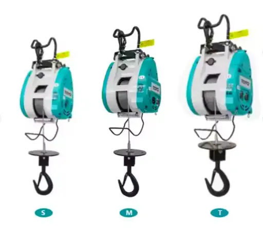 High Speed 160/230/360/500 Kg Portable Suspension operates on both 110V-120V and 200V-240V Small Mini Wire Rope Electric Winch Hoist