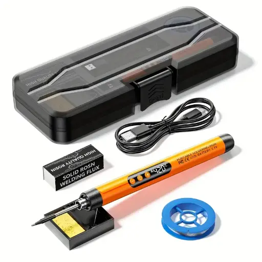 Portable Mini Digital USB Rechargeable Soldering Iron Set 