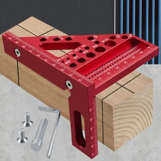 3D Multi-Angle Aluminum Alloy Precision Woodworking Square 
