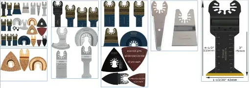[142-AA-65] 120 Pcs Oscillating Multitool Blades Accessories Kits 