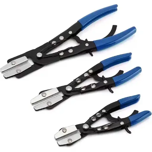 3pcs Ratcheting Hose Pinch Off Pliers Set, 8inch 10inch 12inch Hose Pinch Pliers Automotive Locking Pinch Off Pliers Radiator, Coolant, Heater, Fuel Pinch