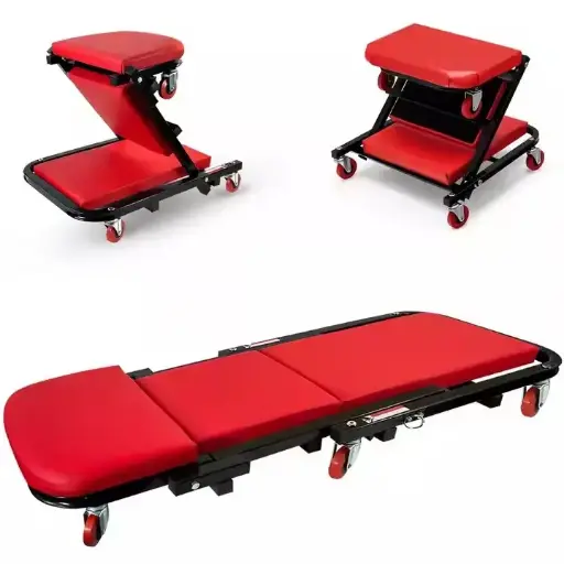 Portable Adjustable Dual-purpose Z Shape Car Creeper for Workshop /Garage Car Repair Creeper Folding Car Creeper Seater